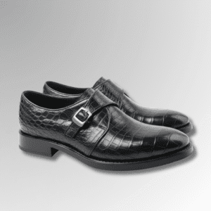 Crocodile Single Monk Strap Shoes