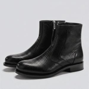 Lizard Round Toe Boots